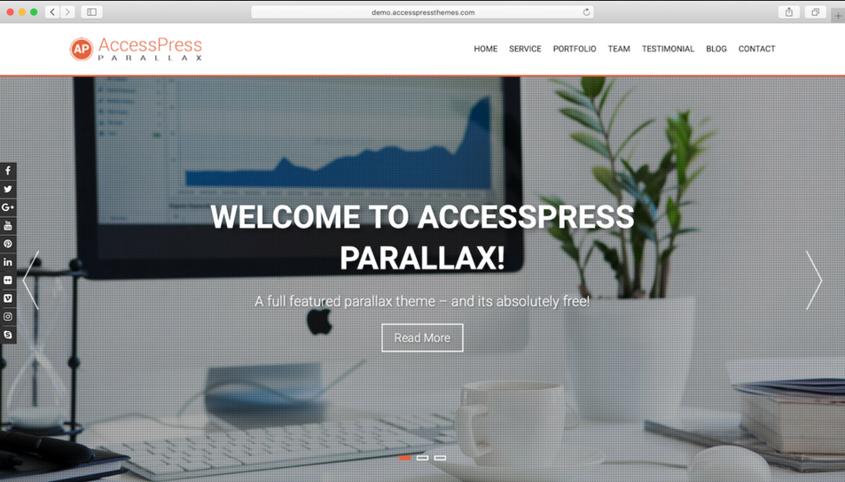 tema wordpress terbaik accesspress parallax