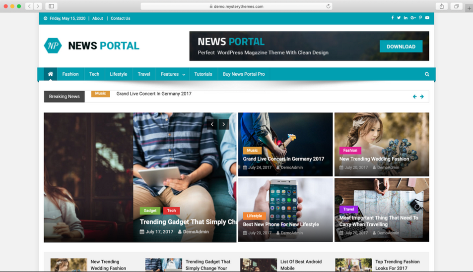 temaa wordpress gratis news portal