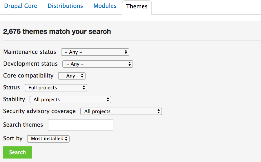 Repositori resmi tema Drupal