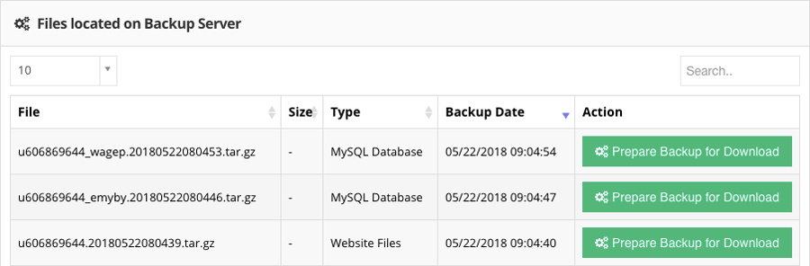 Backup file website dan MySQL di Hostinger