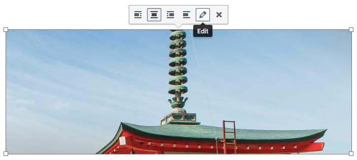Mengedit gambar di WordPress