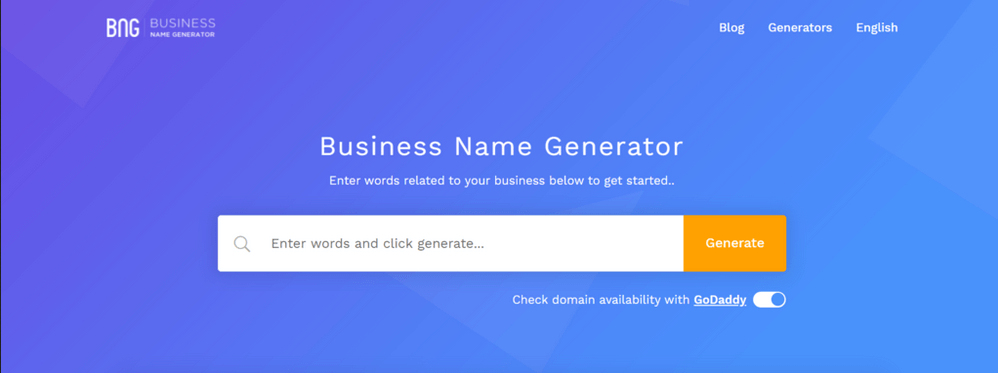 tampilan tool businesnamegeneraotr