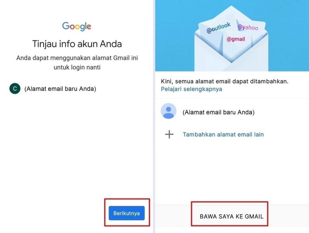 Cara buat email baru