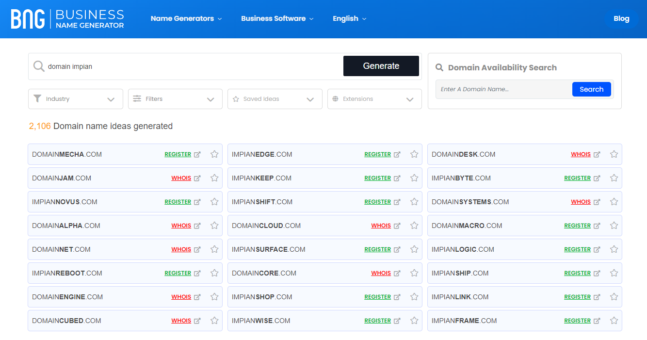 10+ Domain Name Generator Terbaik Untuk Cari Ide Nama Domain