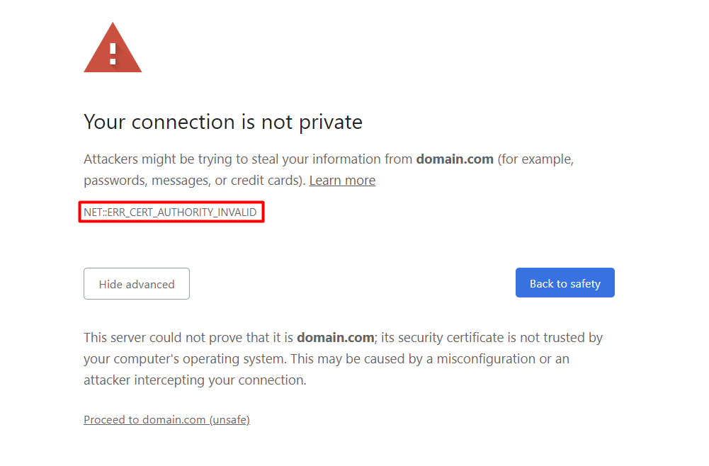 net-err_cert_authority_invalid di google chrome