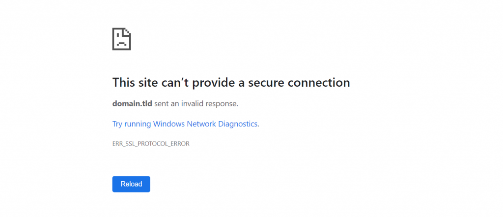 error protokol ssl di google chrome