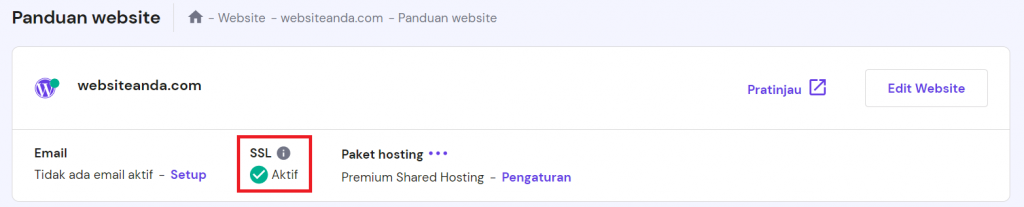 mengecek ssl di panduan website