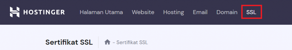 tab ssl di hpanel