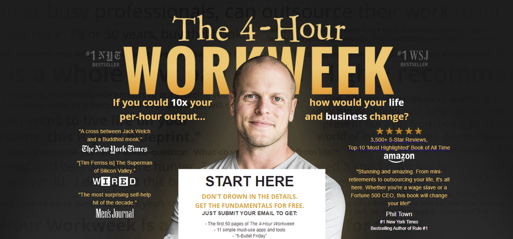 homepage website The 4 Hour Workweek