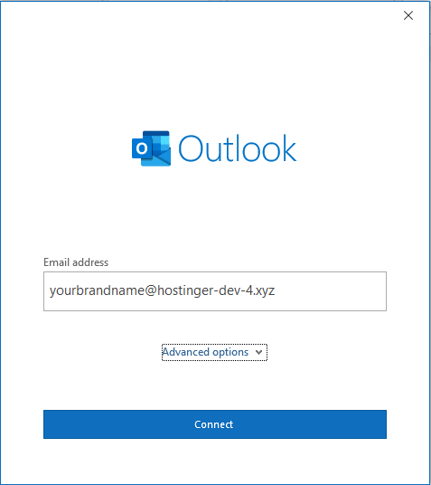 menghubungkan email hostinger ke outlook