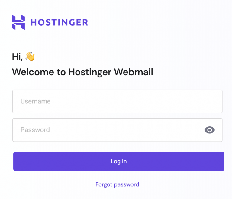 halaman login webmail hostinger