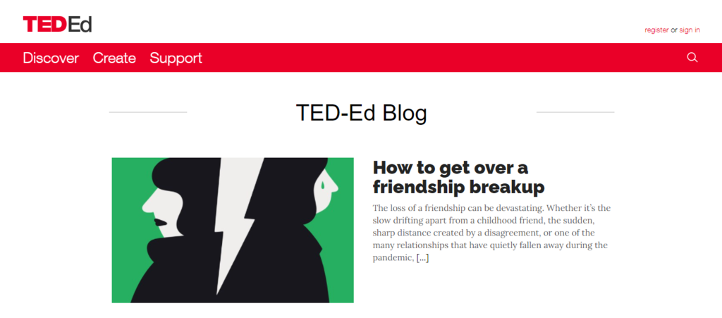 halaman website ted ed