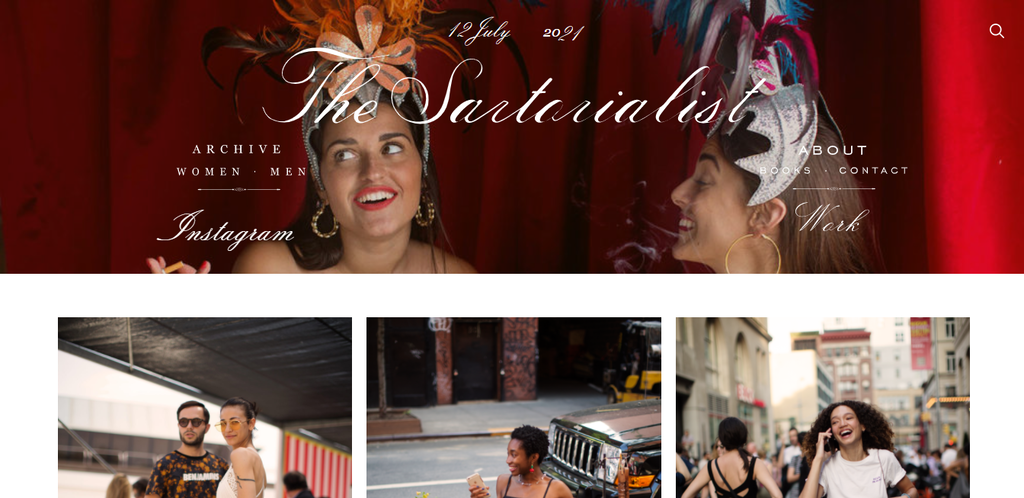 homepage website the sartorialist