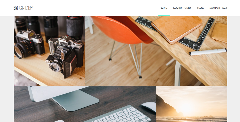 tema portofolio wordpress gridby