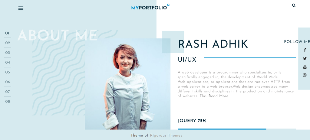 tema rt portfolio wordpress