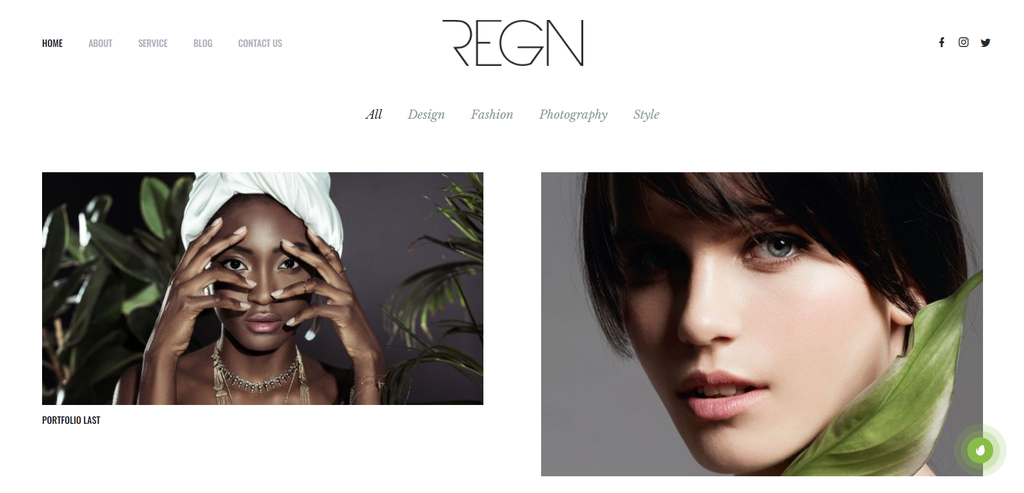 tema wordpress portofolio regn