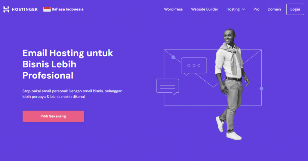 landing page email bisnis hostinger