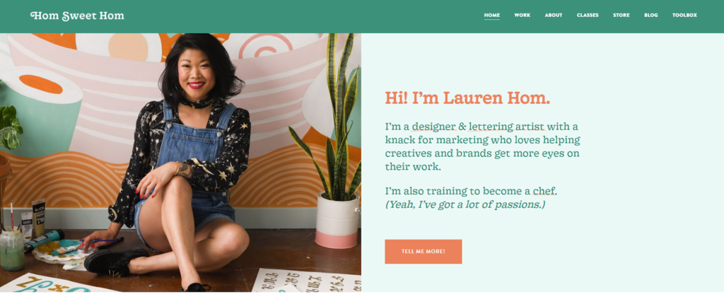 homepage website lauren hom