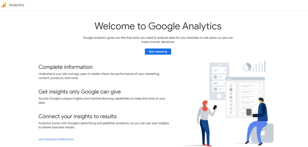 homepage google analytics