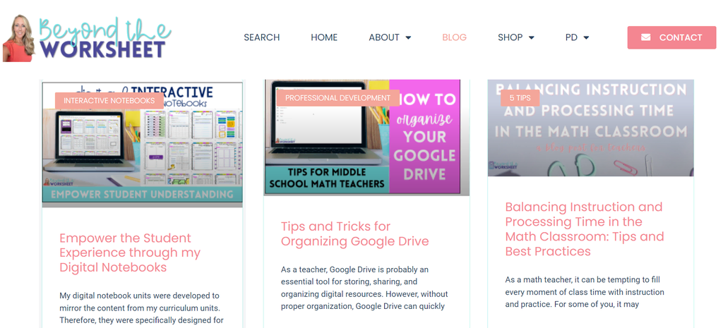 blog beyond the worksheet