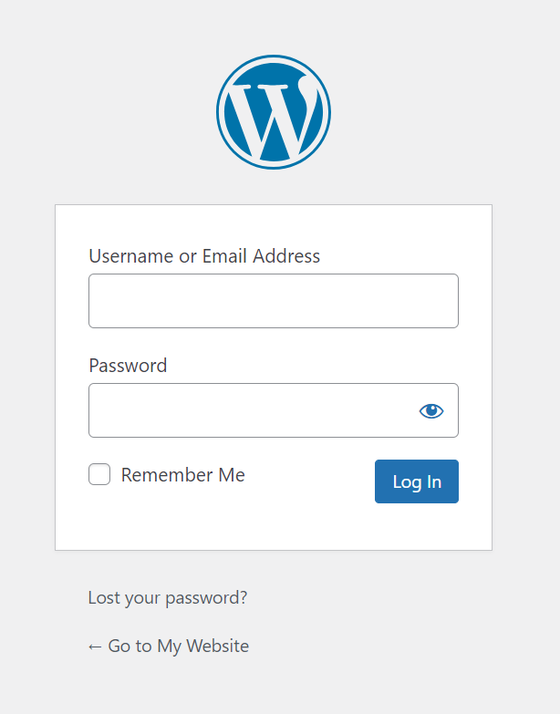 formulir login admin wordpress