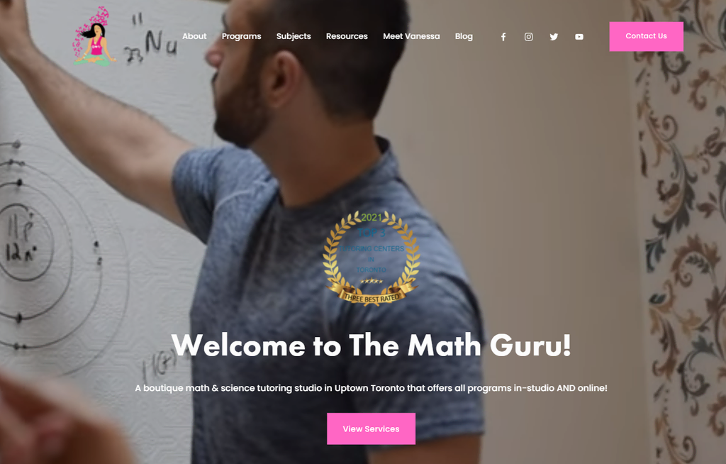 homepage website the math guru