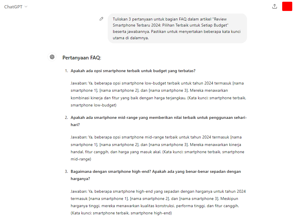 output tentang faq dalam artikel yang dihasilkan oleh chatgpt