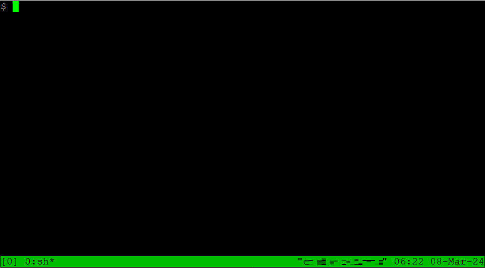 user interface sesi tmux