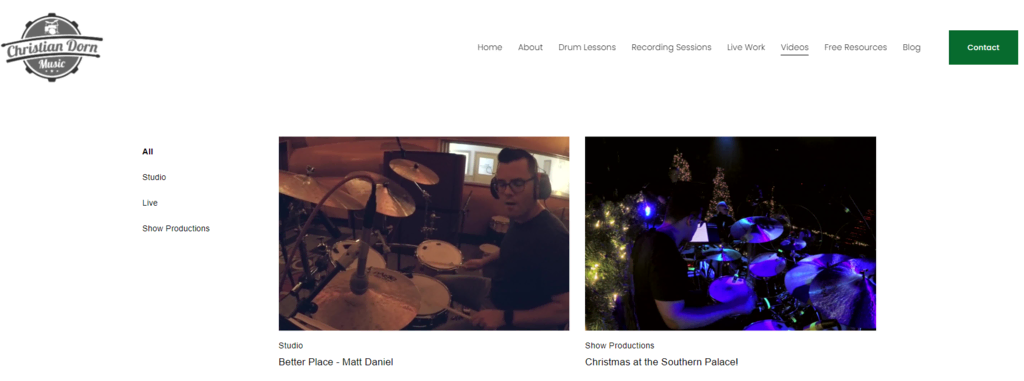 videos di website christian dorn music