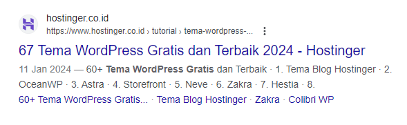 contoh meta description yang menampilkan item listicle