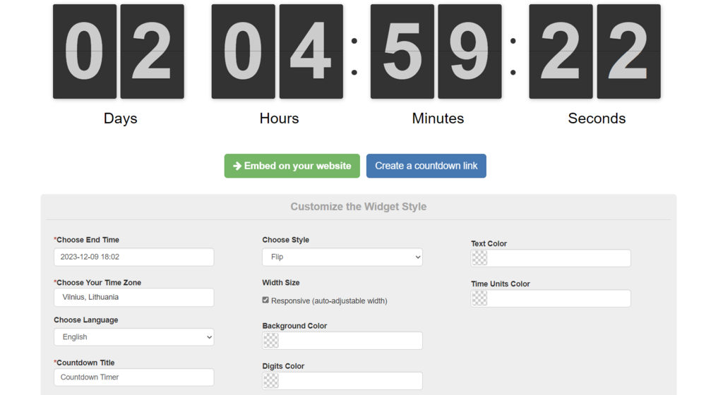 cuplikan kode countdown timer di logwork untuk