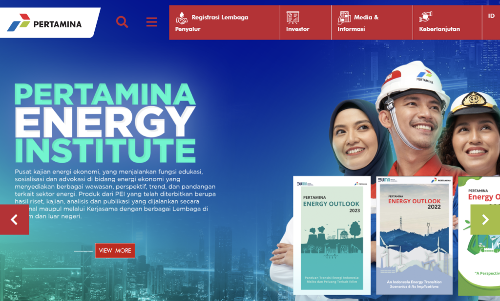 landing page pertamina