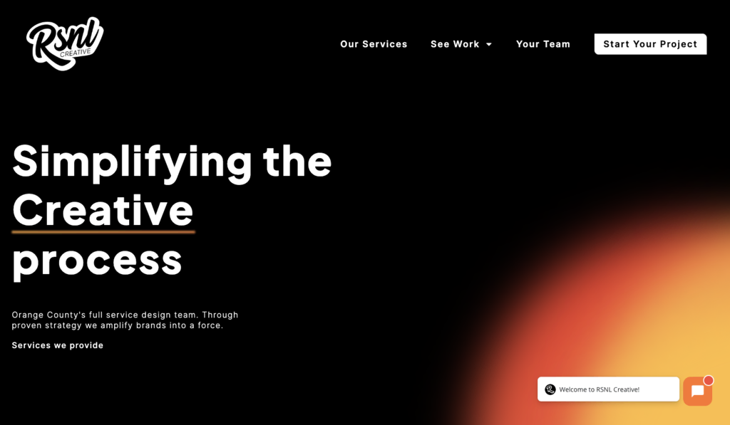 landing page rsnlcreative