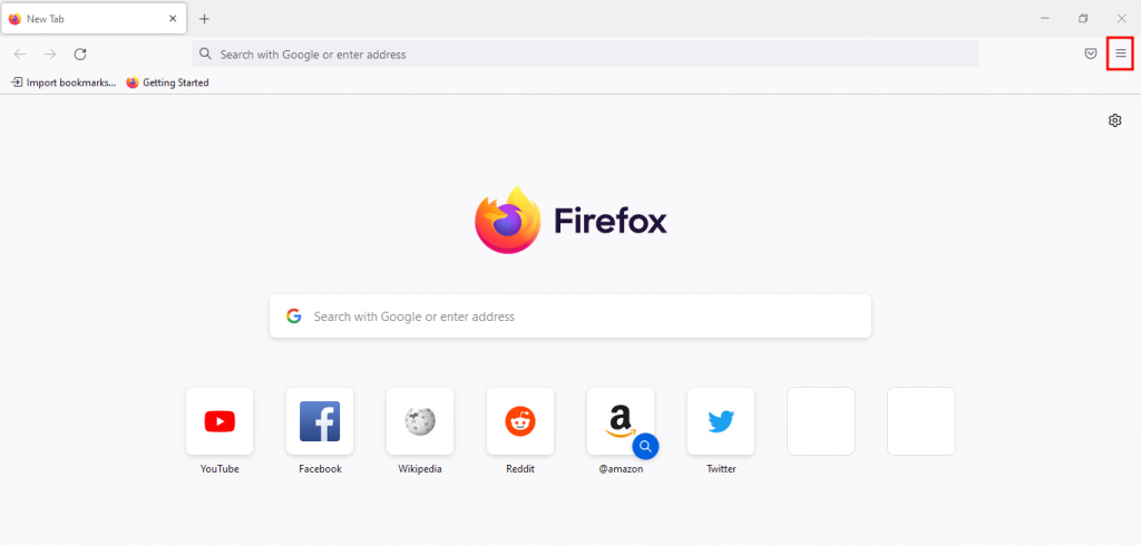 menu tiga garis firefox