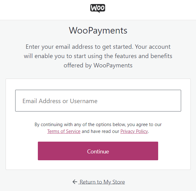 Formulir pendaftaran WooPayments