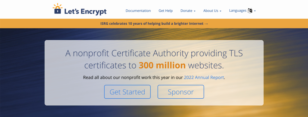 homepage let's encrypt yang merupakan penerbit ssl