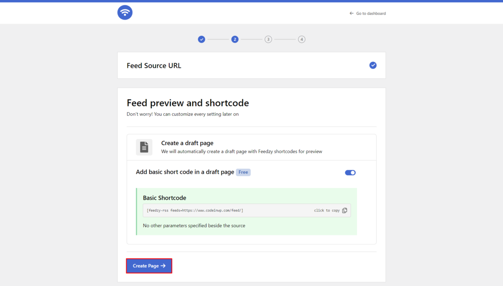 tampilan bagian source url feed untuk membuat shortcode rss