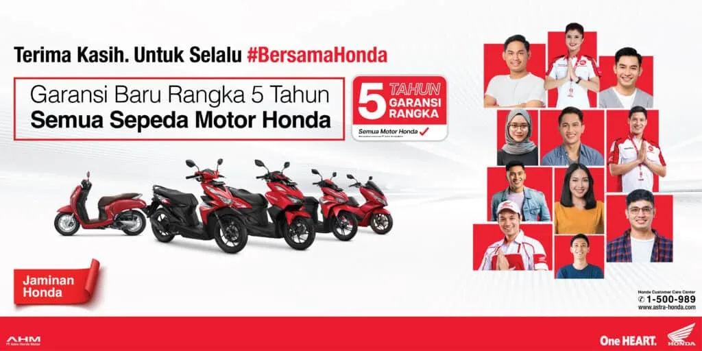 tampilan promosi honda dengan contoh copywriting garansi