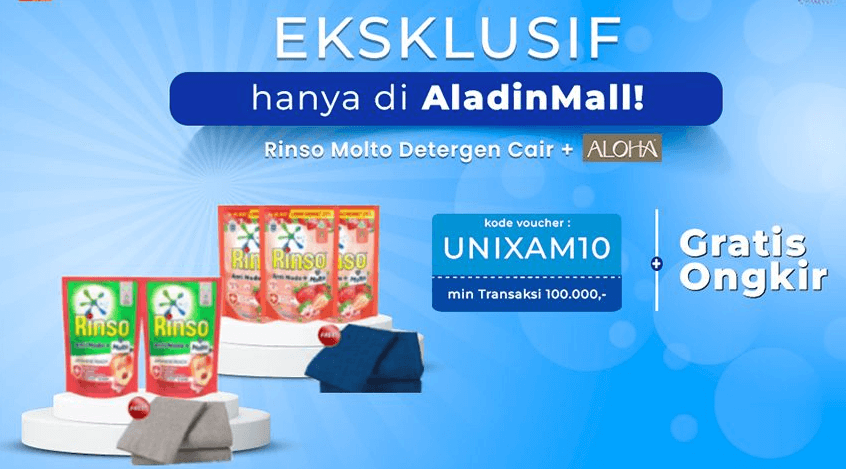 tampilan contoh copywriting promo eksklusif aladinmall