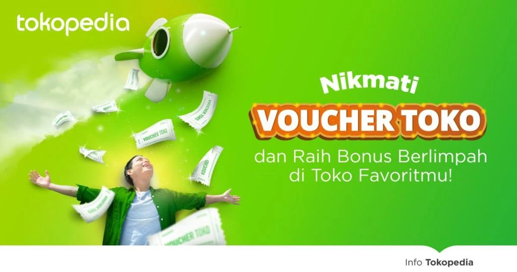 tampilan materi promosi tokopedia dengan contoh copywriting menarik