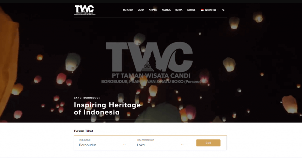 Landing page Candi Borobudur