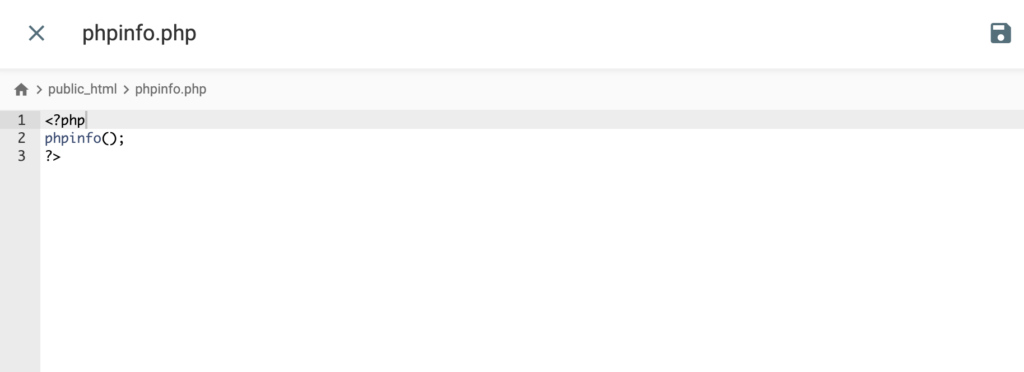 isi file phpinfo di editor file manager hostinger